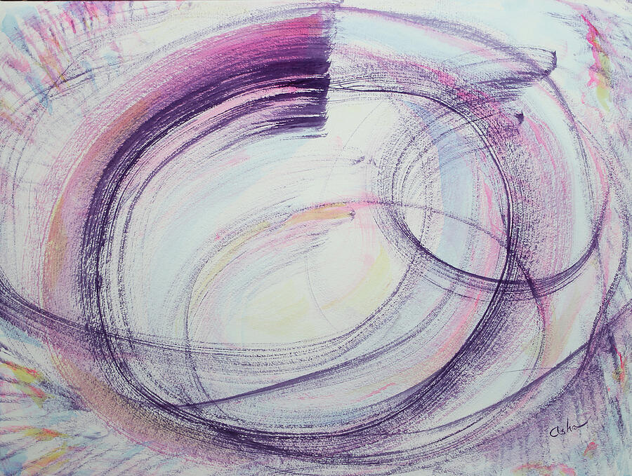 Whirling toward the Light Tunnel Painting by Asha Carolyn Young