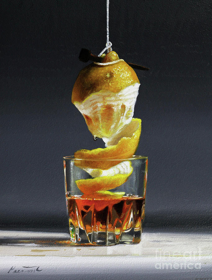 Lemon Painting - Whiskey Sour by Lawrence Preston