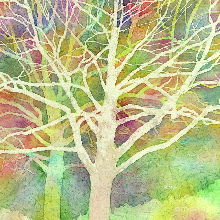 Cardinal Painting - Whisper - Trees by Hailey E Herrera