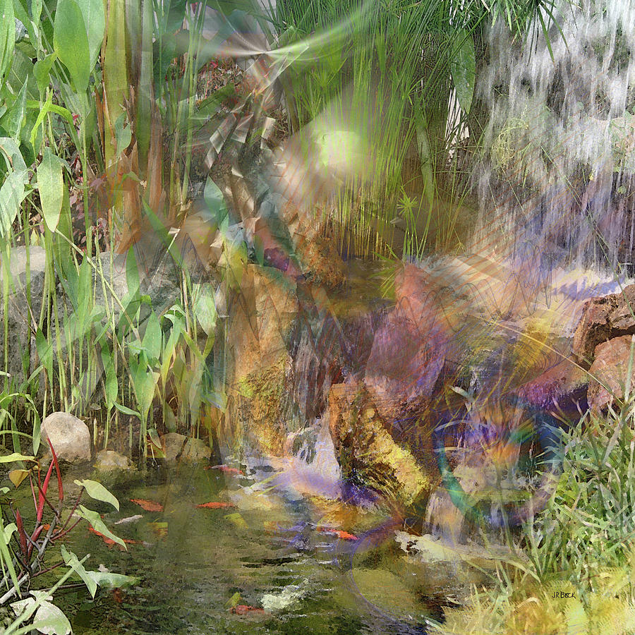 Whispering Waters - Square Version Digital Art by Studio B Prints