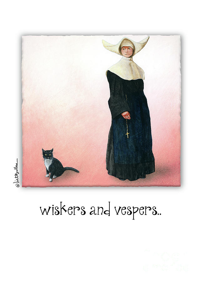 Cat Painting - Whispers And Vespers... by Will Bullas
