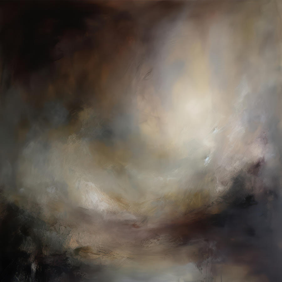 Whispers In The Dark 1 Atmospheric Abstract Painting Painting by Jai Johnson