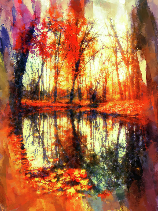 Whispers of autumn - 01 Painting by AM FineArtPrints