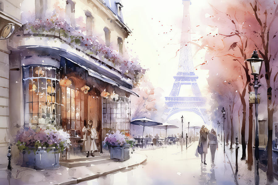 Paris Painting - Whispers of Love by Greg Collins