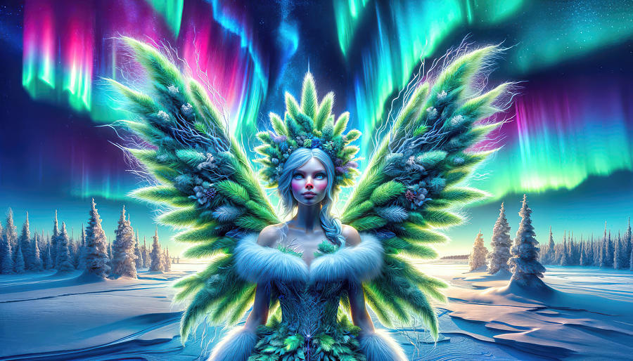 Fairy Digital Art - Whispers of the Winter Sprite by Bill and Linda Tiepelman