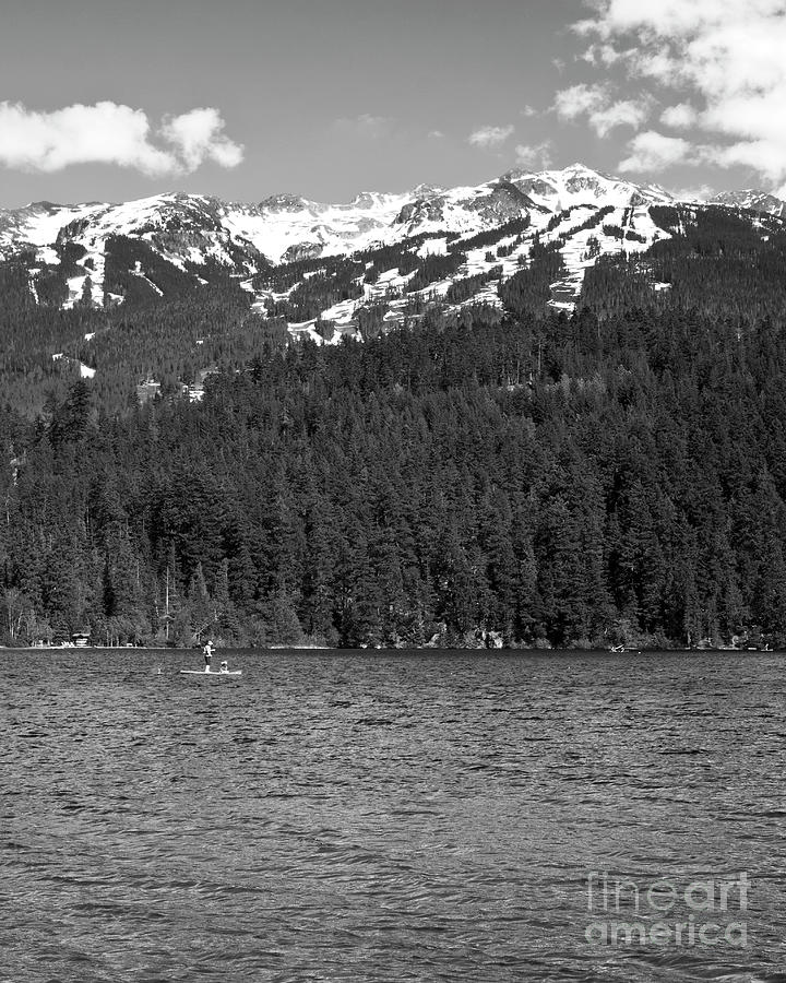 Whistler BC Alta Lake Black and White Photograph by Maria Janicki