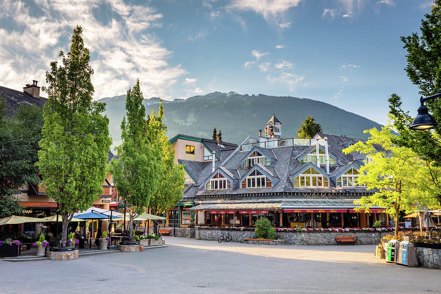Whistler Village Square in the Summer Photograph by Pierre Leclerc Photography