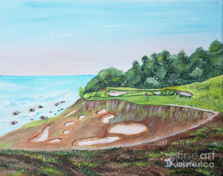 Whistling Straits Golf Course 17th Hole Painting by Deborah Klubertanz