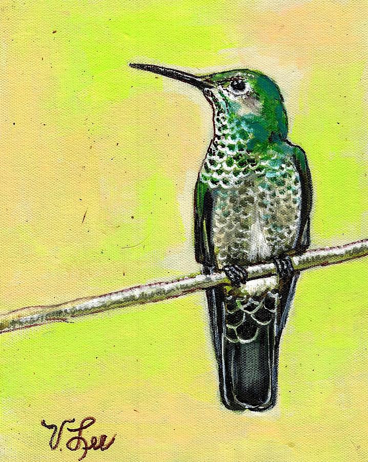 White-Necked Jacobin---Female Painting by VLee Watson