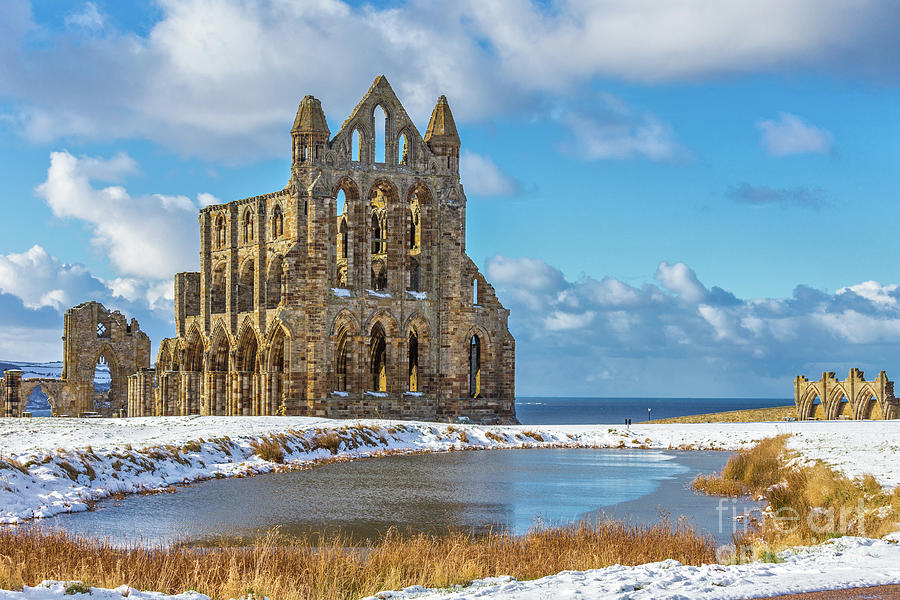 Whitby Abbey In The Snow Photograph by Tom Holmes Photography