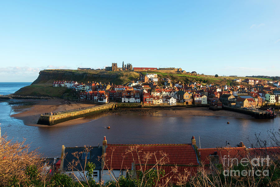 Abbey Photograph - Whitby harbour, North Yorkshire by Louise Heusinkveld