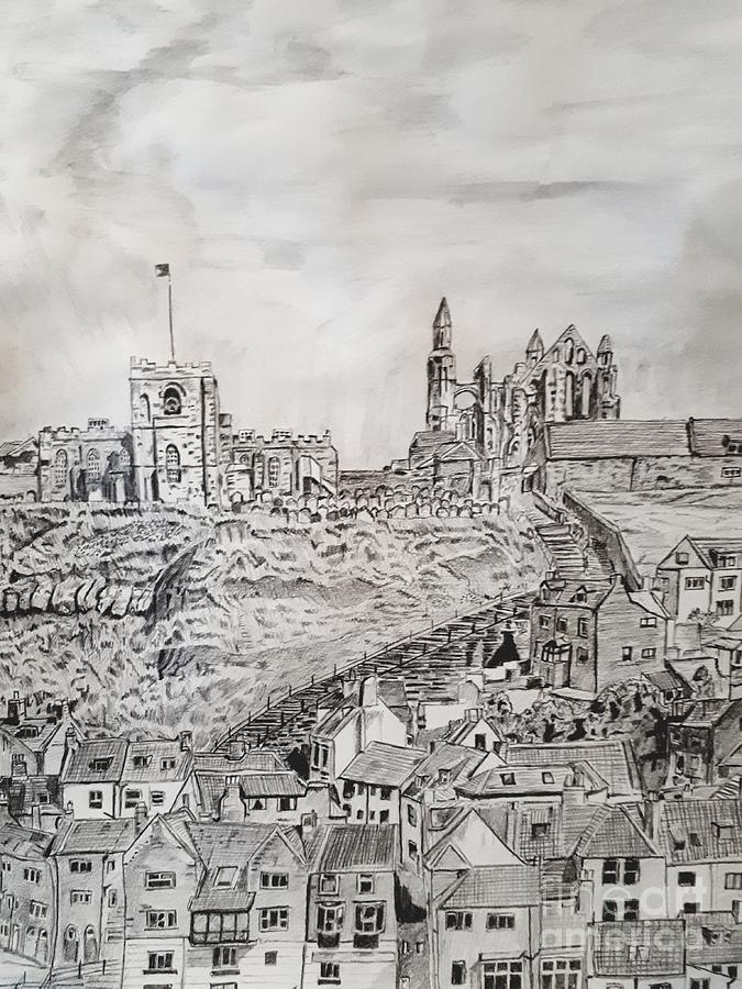 Whitby Drawing by Neil Hindle Fine Art America