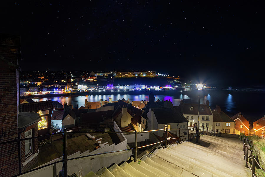 Whitby starlight Photograph by Steev Stamford