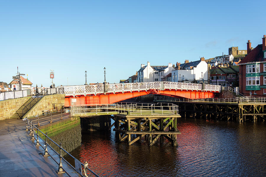 Whitby swing bridge Photograph by Steev Stamford