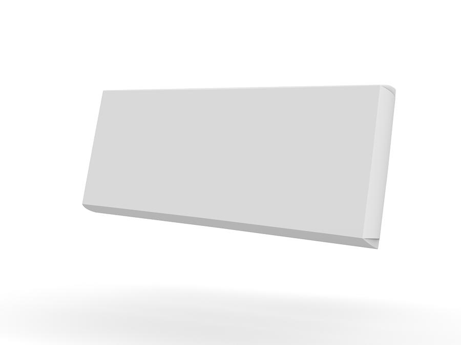 White 3D rendering of a floating chocolate bar Photograph by BabyBottle