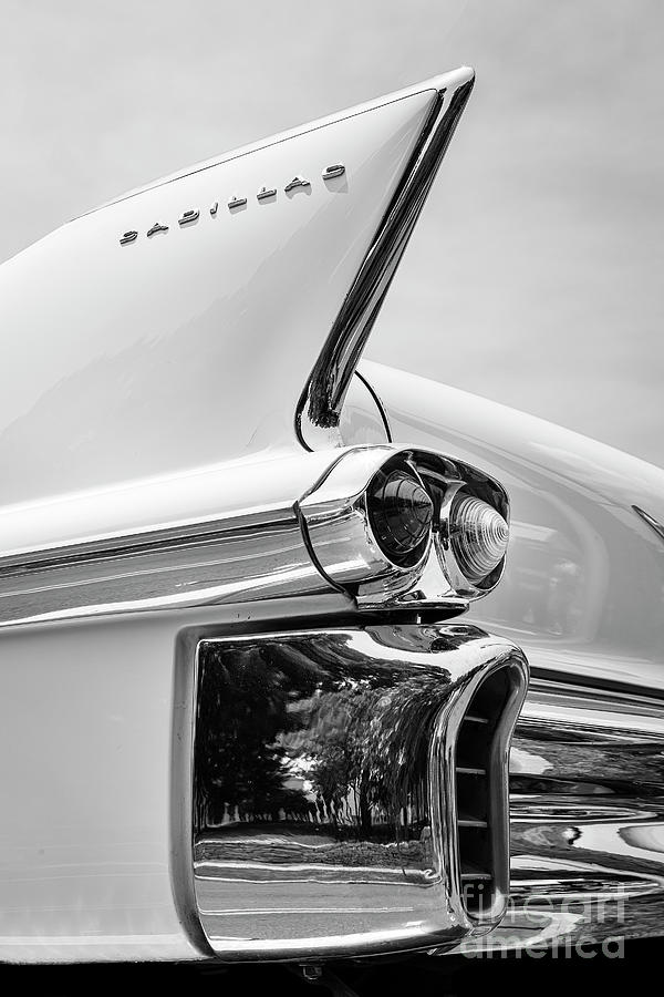 White 58 Cadillac Photograph by Dennis Hedberg