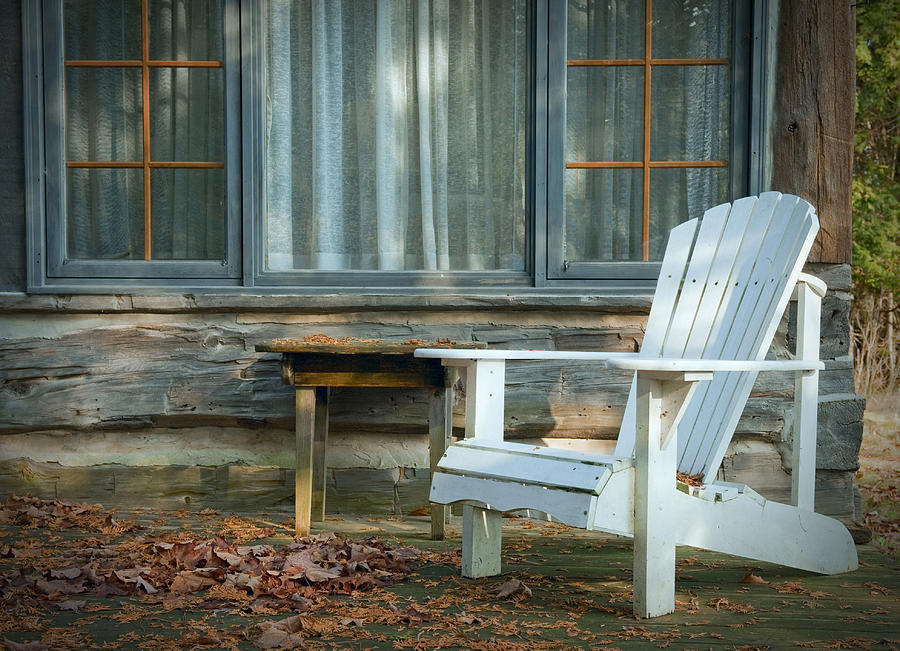 White Adirondack Chair Photograph by Ballycroy