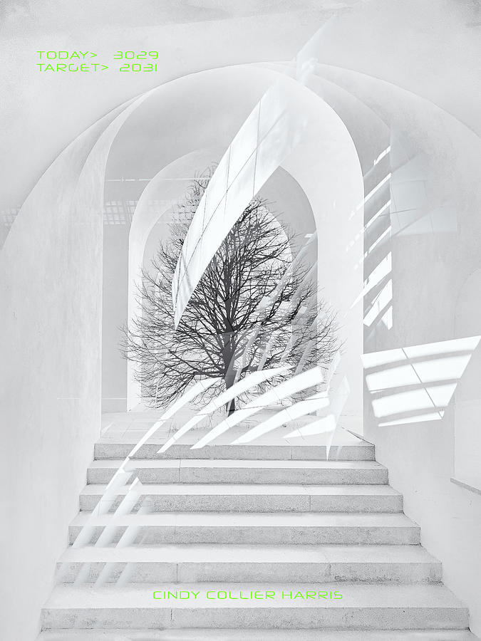 White Arched Corridor in the Museum of Regrets Digital Art by Cindy Collier Harris