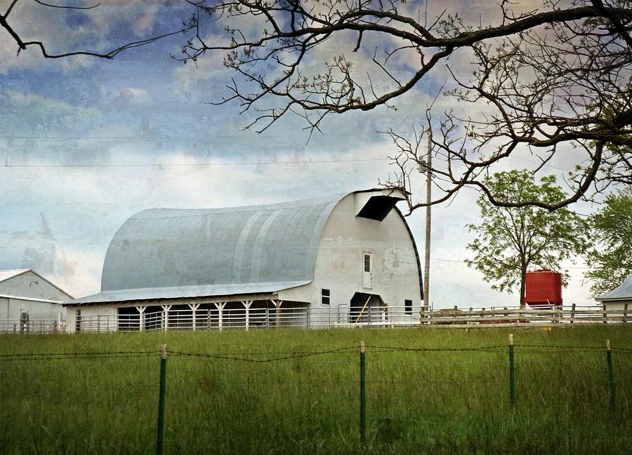 White Barn In The Country Photograph by Marty Koch
