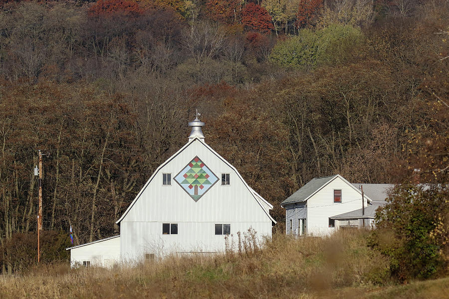 White Barn Quilt Photograph by Brook Burling
