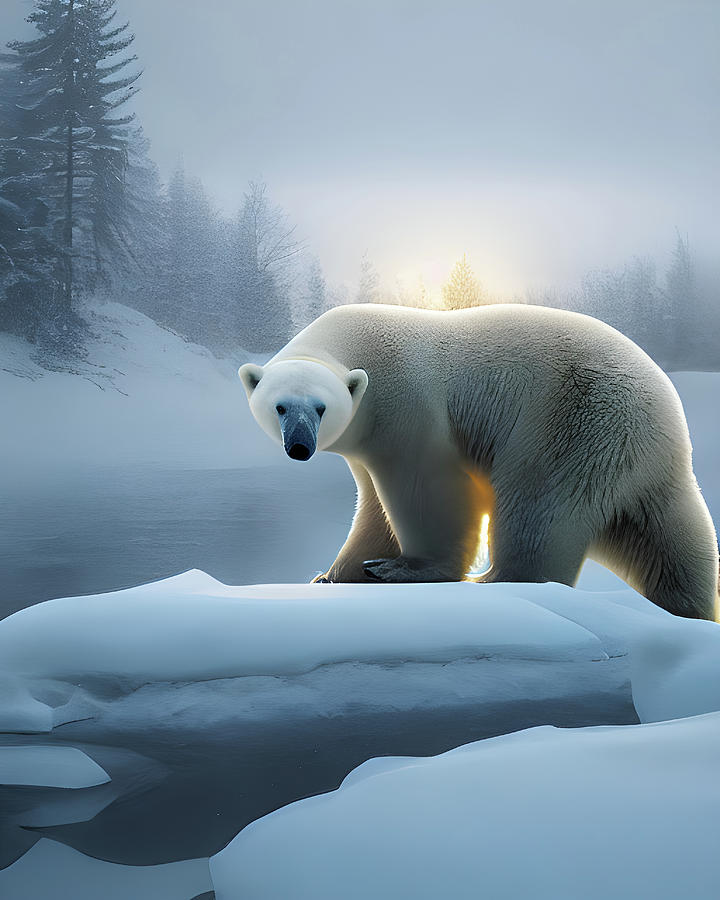 White Bear Painting by Bob Orsillo
