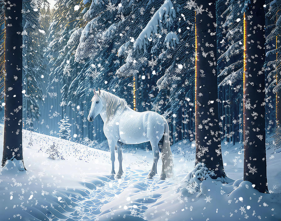 White Beauty In The Winter Woods Digital Art by HH Photography of Florida