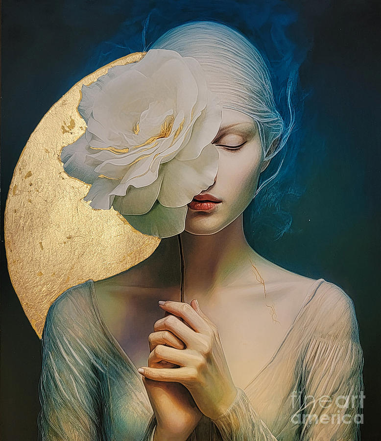 White Blossom 5 Digital Art by Georgina Hannay White Blossom 5 Digital Art by Georgina Hannay
