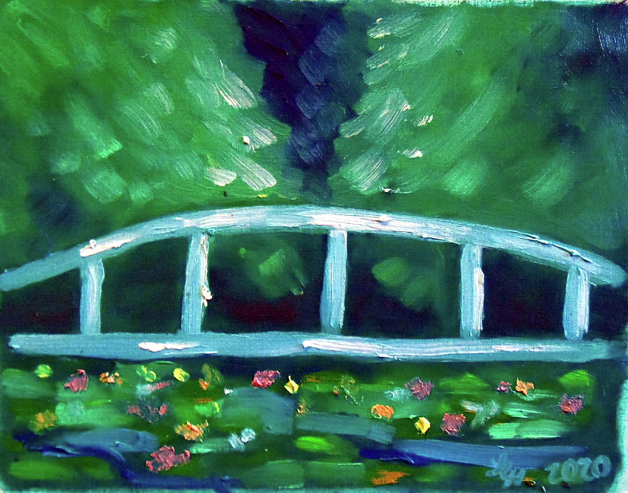 White Bridge Painting by Loretta Nash