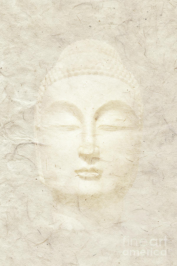 White Buddha impression Photograph by Delphimages Photo Creations