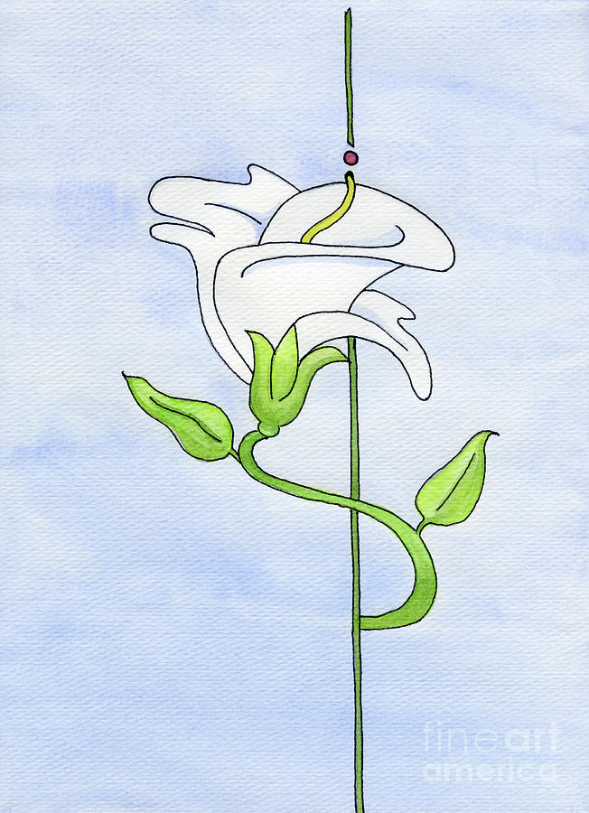 White Calla Lily Painting by Norma Appleton