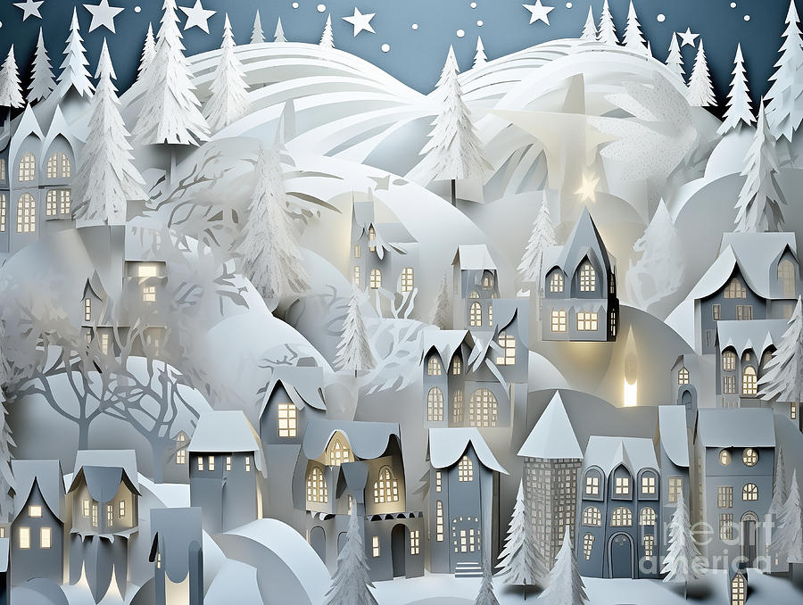 White Christmas 1 Digital Art by Joey Agbayani