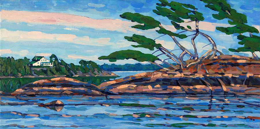 White Christmas on Palestine Island Painting by Phil Chadwick