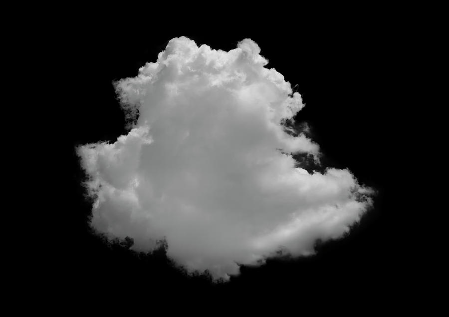 White cloud on black background. Photograph by Ognyan Yosifov - Pixels