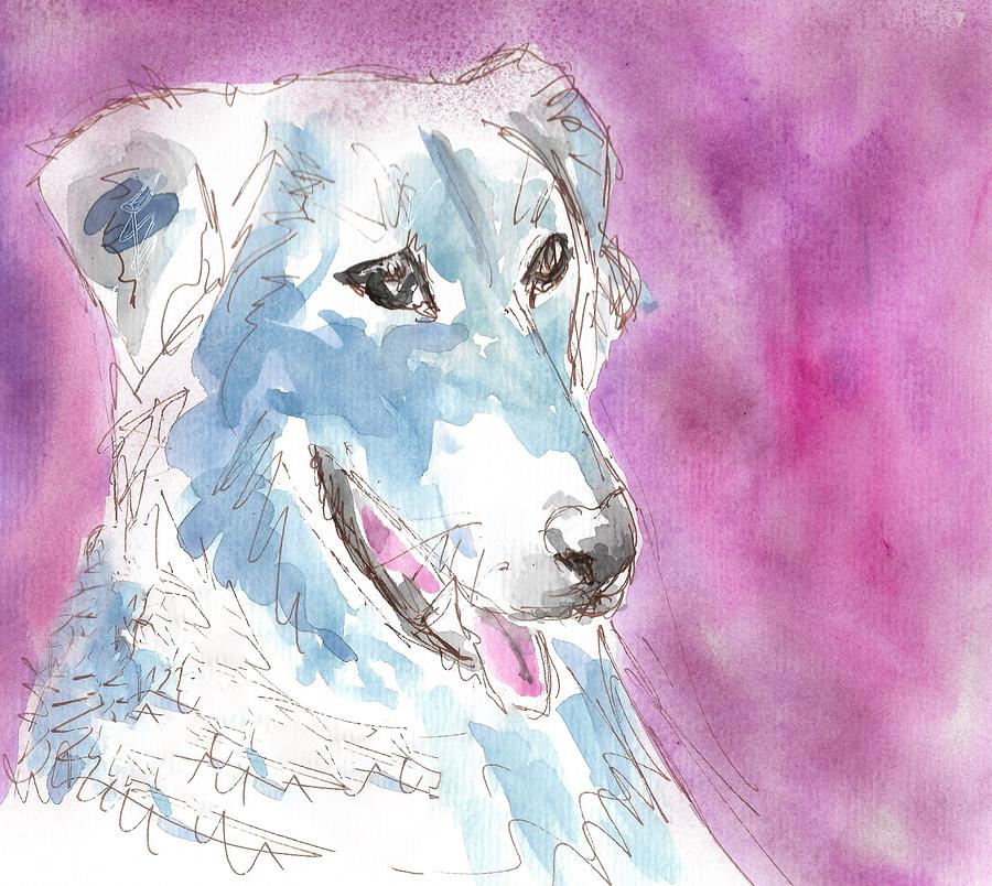 White Dog Painting