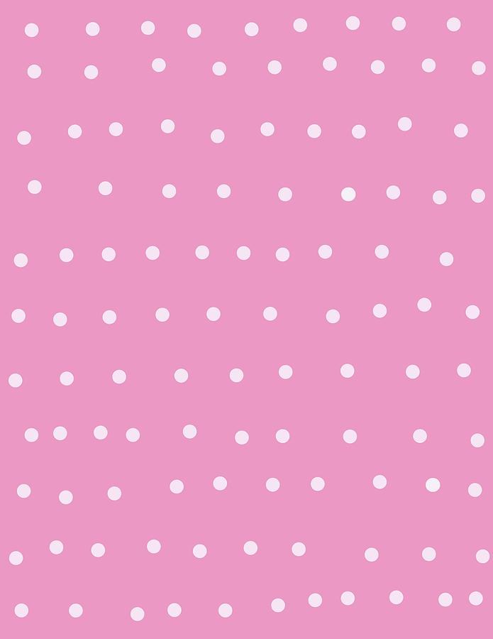 White Dots On Ballet Slipper Pink Digital Art by Ashley Rice