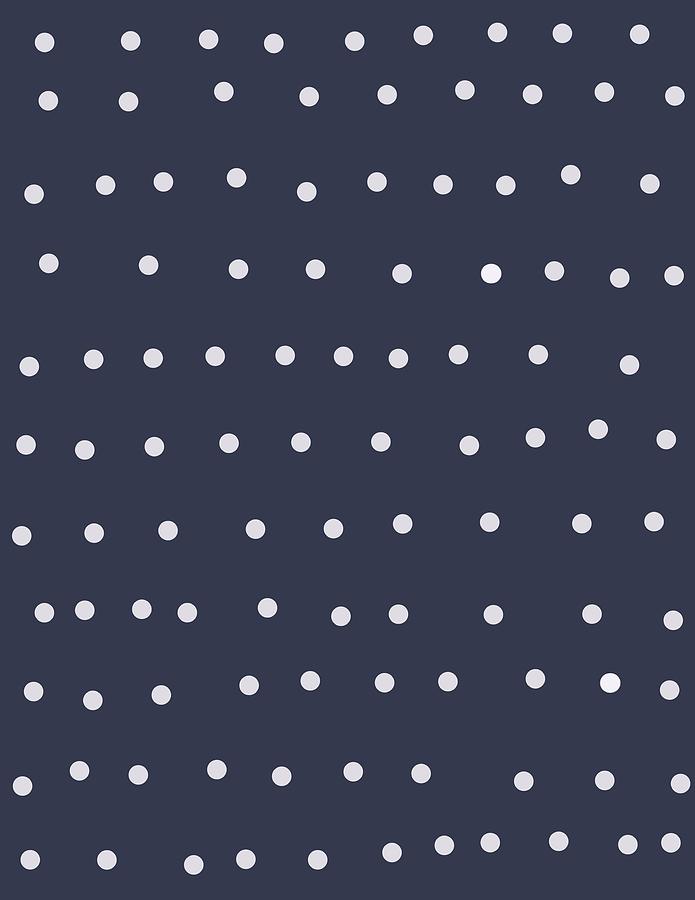 White Dots On Navy Blue Digital Art by Ashley Rice