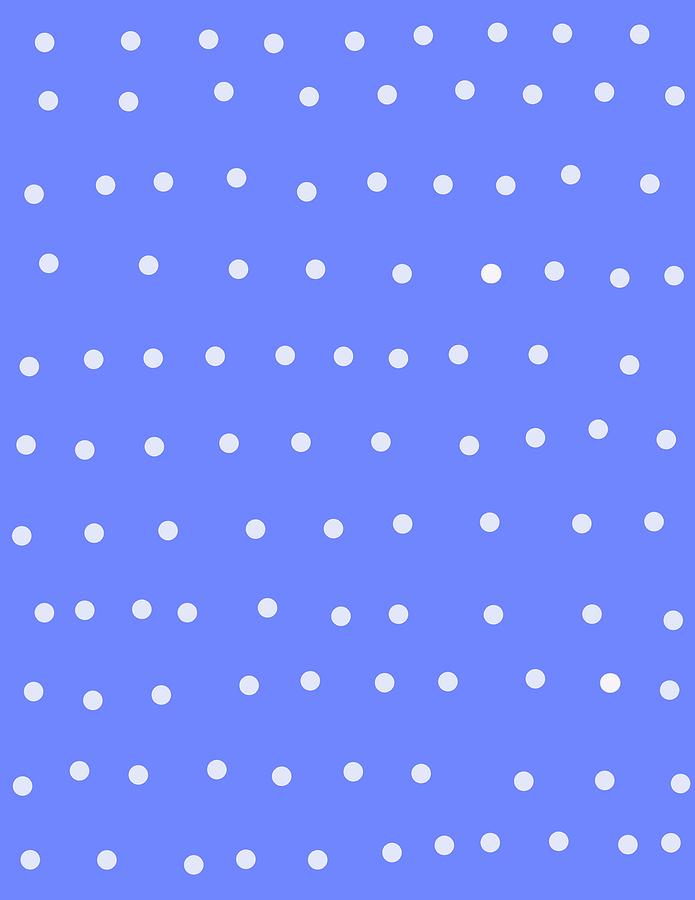 White Dots On Royal Blue Digital Art by Ashley Rice