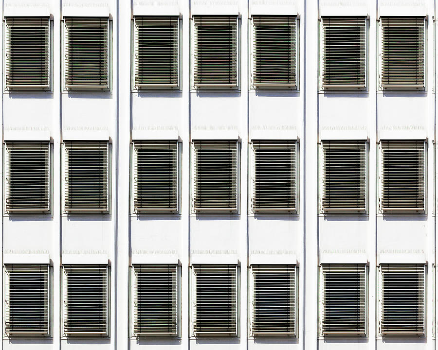 White Facade Abstract, Seamless Windows Photograph by Arro FineArt ...