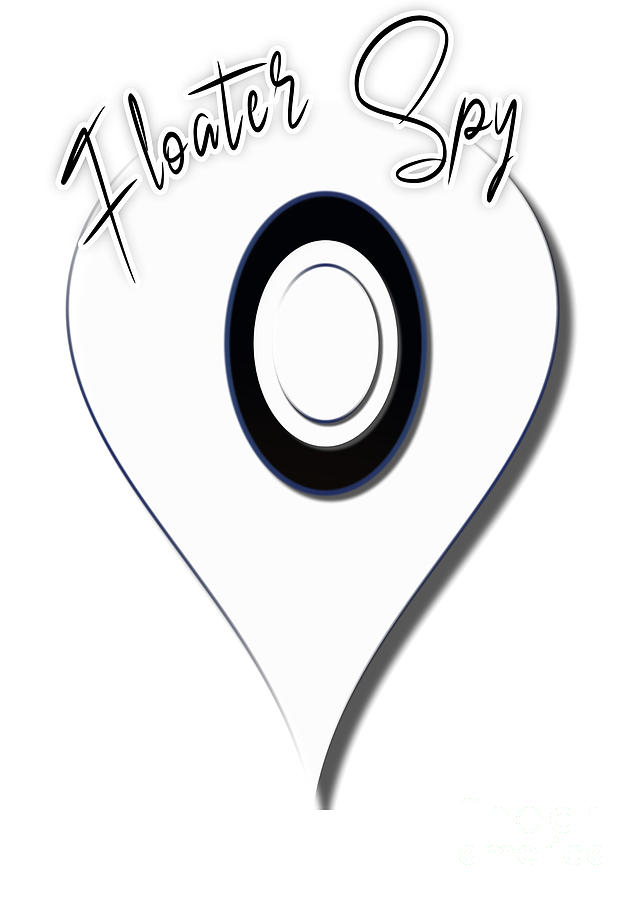 White Floater Spy Eye Orb Ghostly Impression Cartoon Digital Art by Delynn Addams