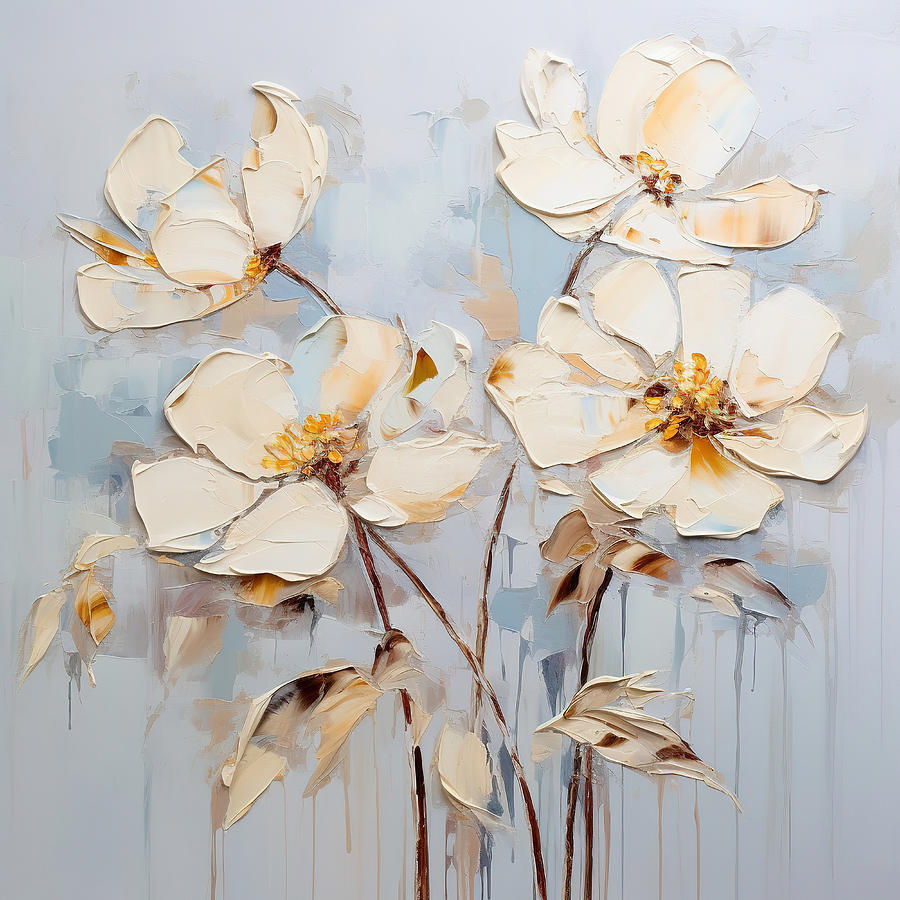 Flower Photograph - White Floral Art by Athena Mckinzie