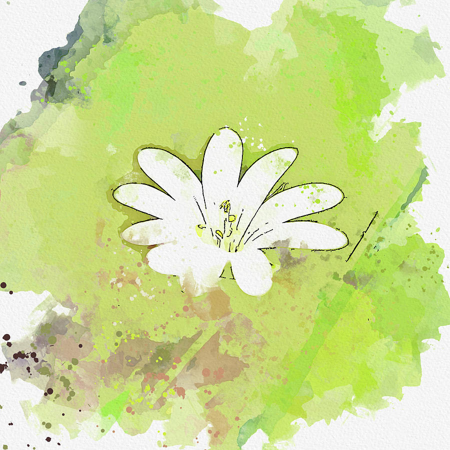 .white Flower 3 Painting
