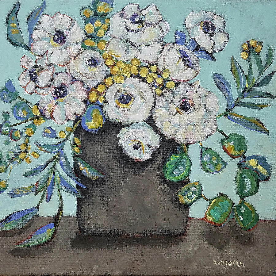 White Flowers Painting by Holly Wojahn - Fine Art America