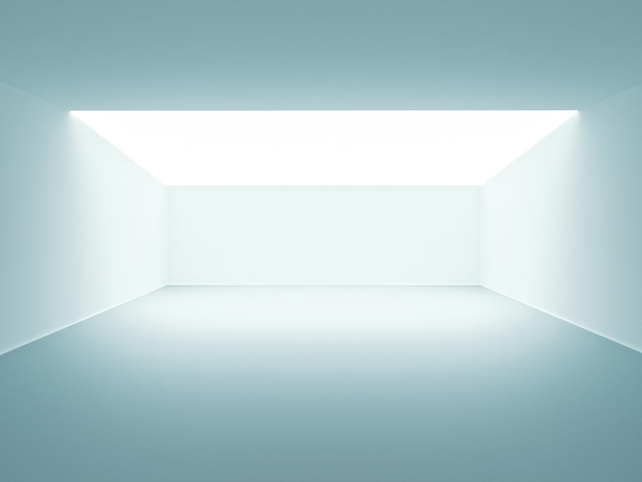 White Futuristic empty room Photograph by Xuanyu Han