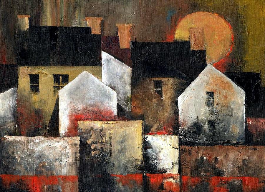 White Gables Painting by Val Byrne