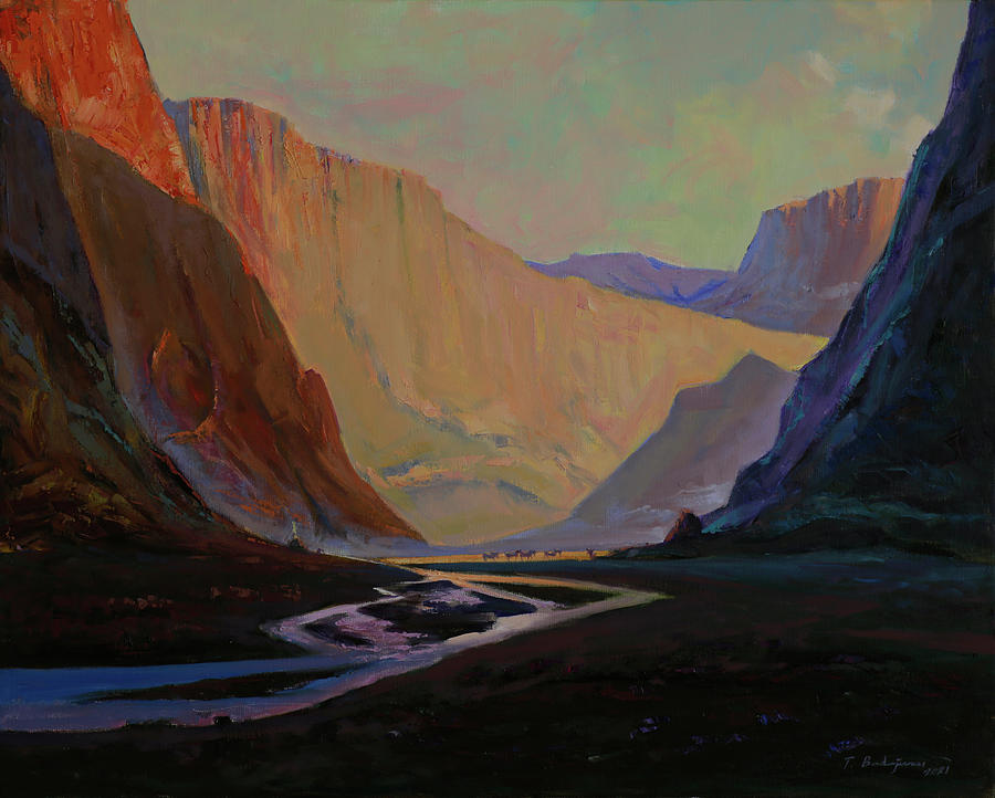 White gate Painting by Badamjunai Tumendemberel White gate Painting by Badamjunai Tumendemberel