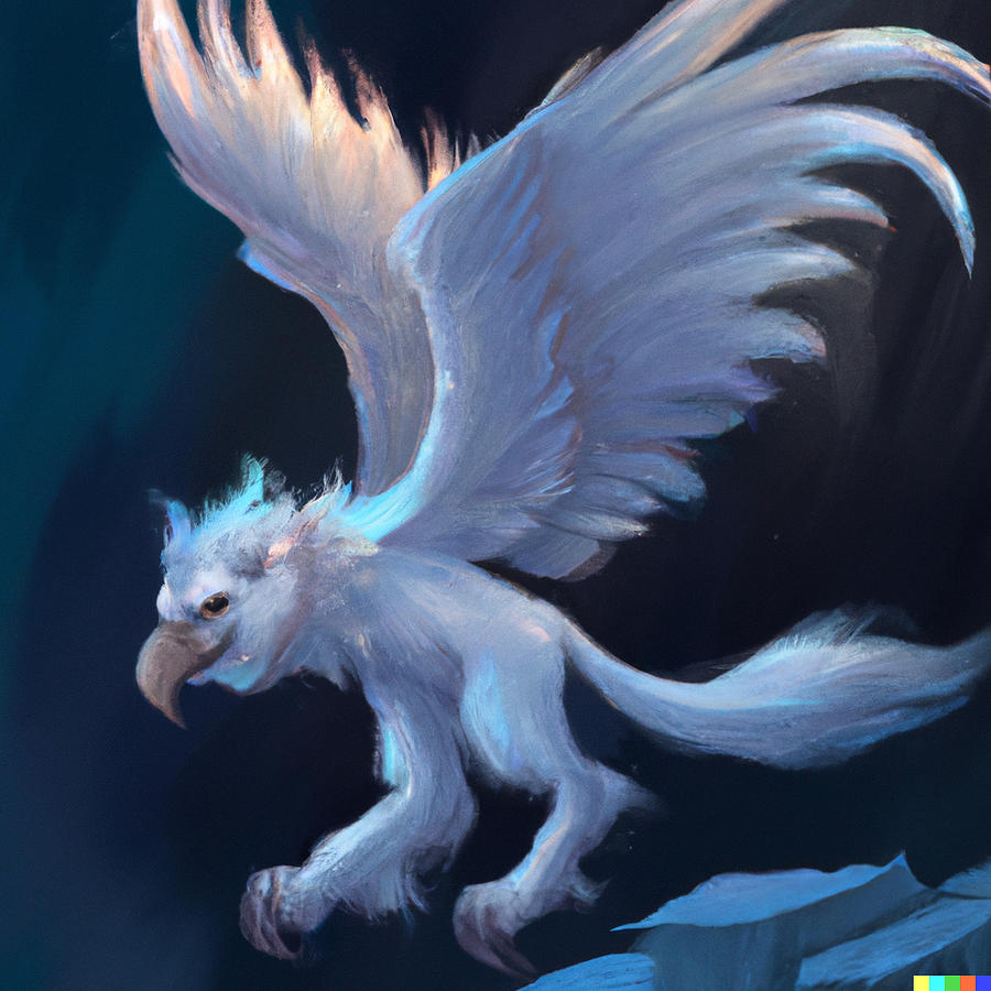 White Griffin Digital Art by Joel Gilgen - Pixels