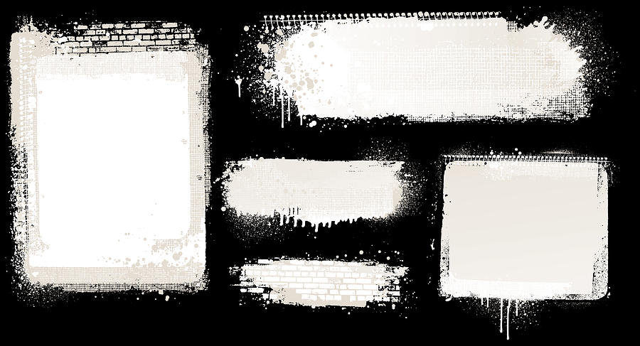 White Grunge Backgrounds Drawing by Enjoynz