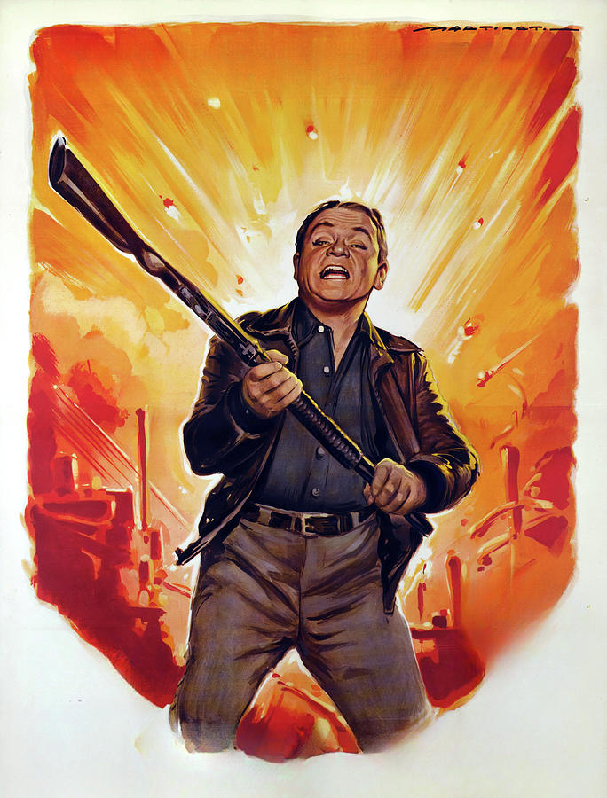 Heat Movie Painting - White Heat, 1949, movie poster painting by Luigi Martinati by Movie World Posters