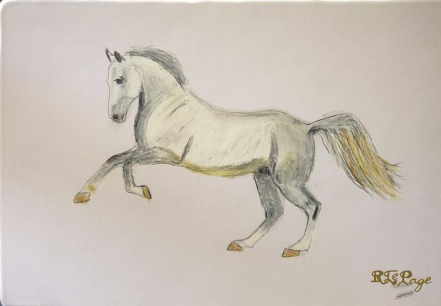 White Horse Pastel by Richard Le Page