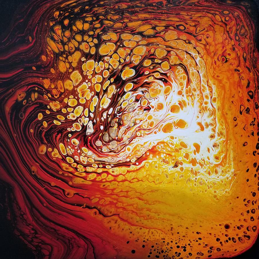 White Hot Lava  Painting by Sue Goldberg